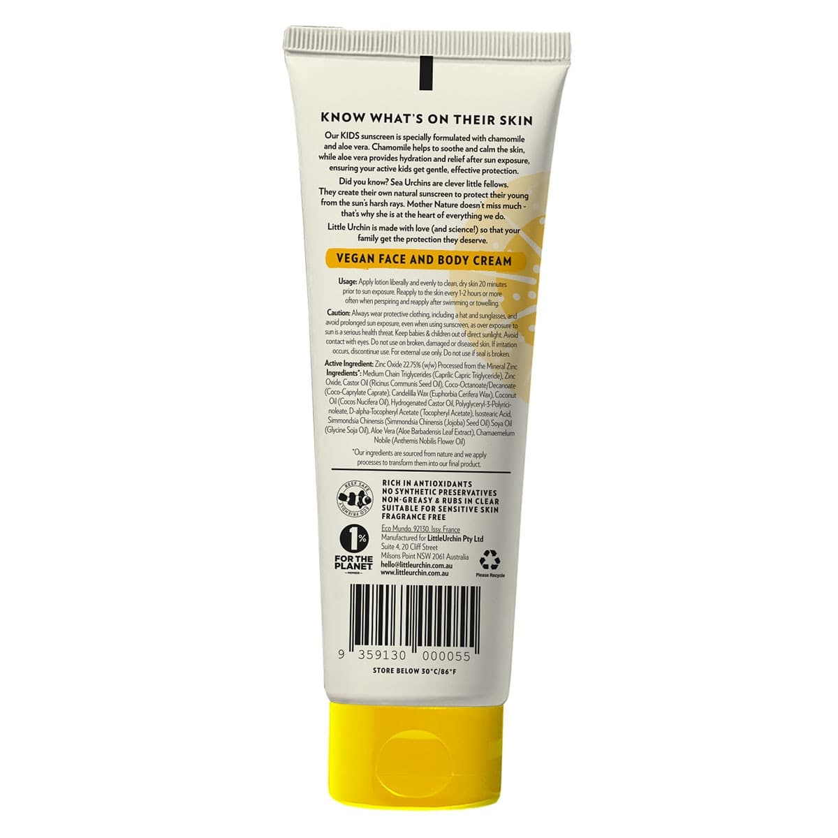 Thumbnail Little Urchin SPF 50+ Kids Natural Clear Zinc Sunscreen 100g