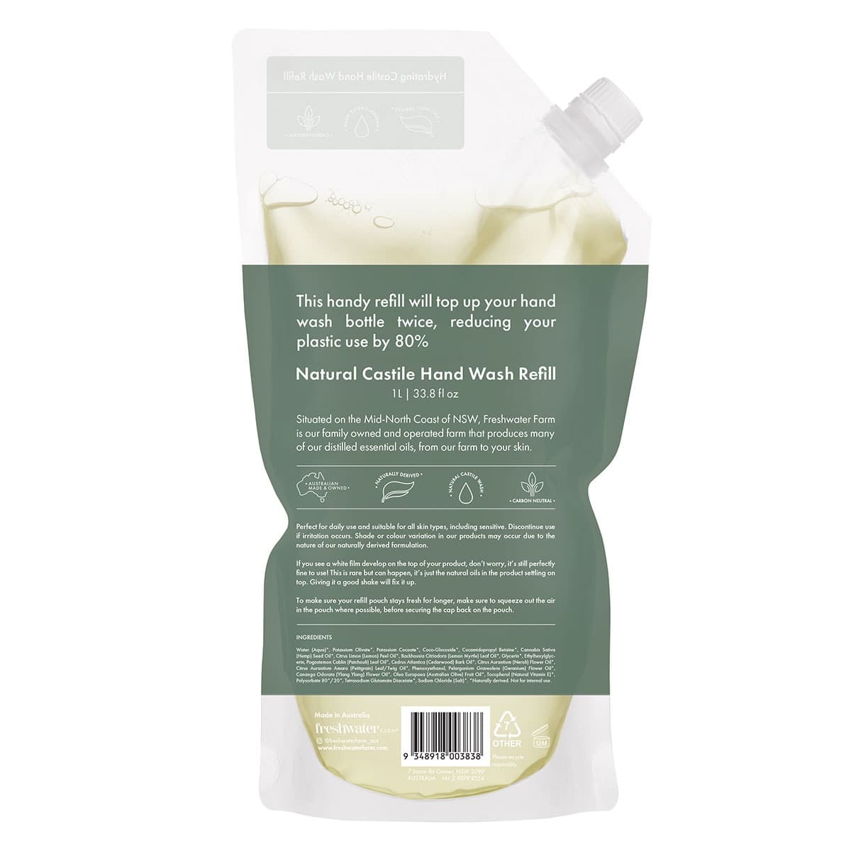 Thumbnail Freshwater Farm Hemp Seed Oil Hand Wash Refill 1L