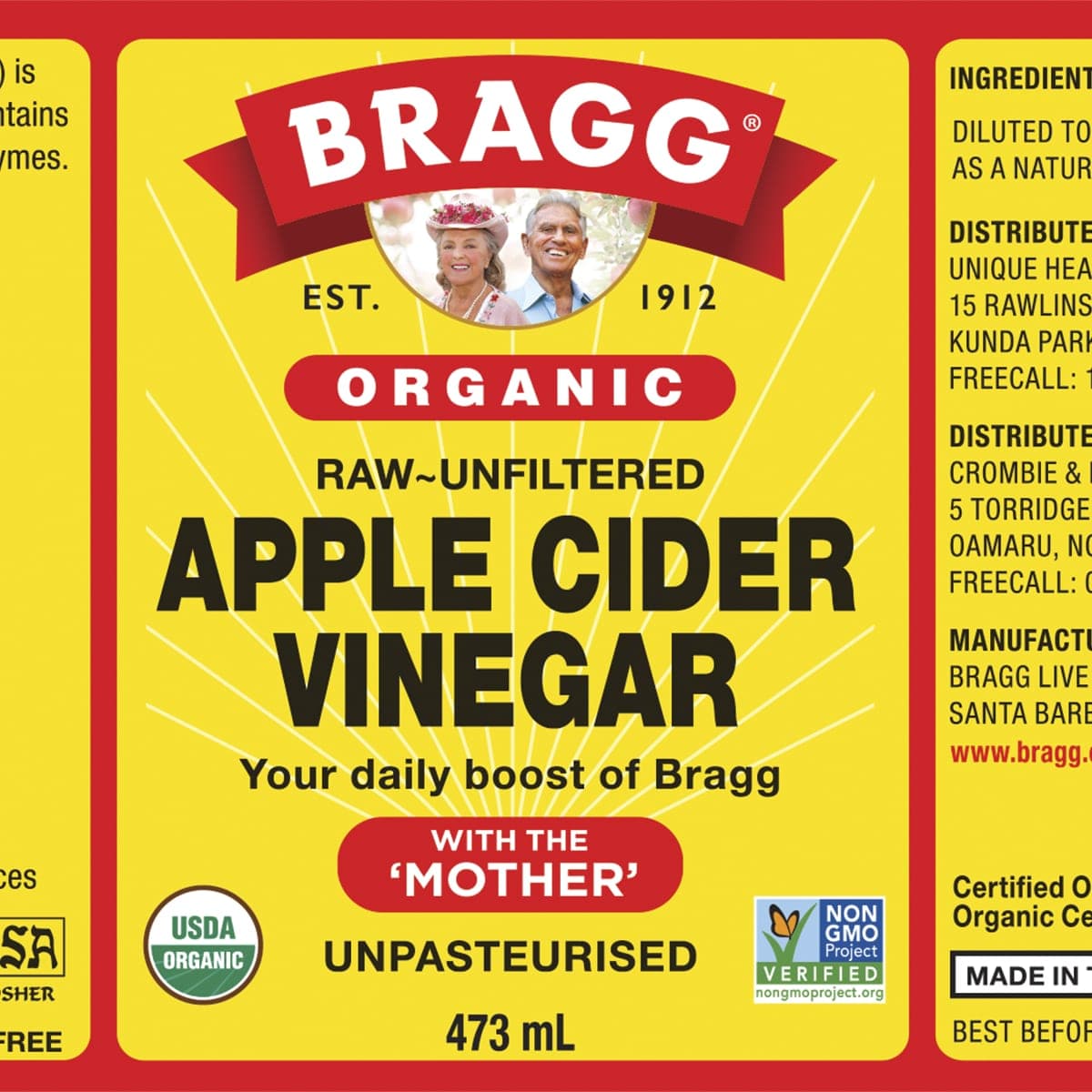 Thumbnail Braggs Organic Apple Cider Vinegar 473ml
