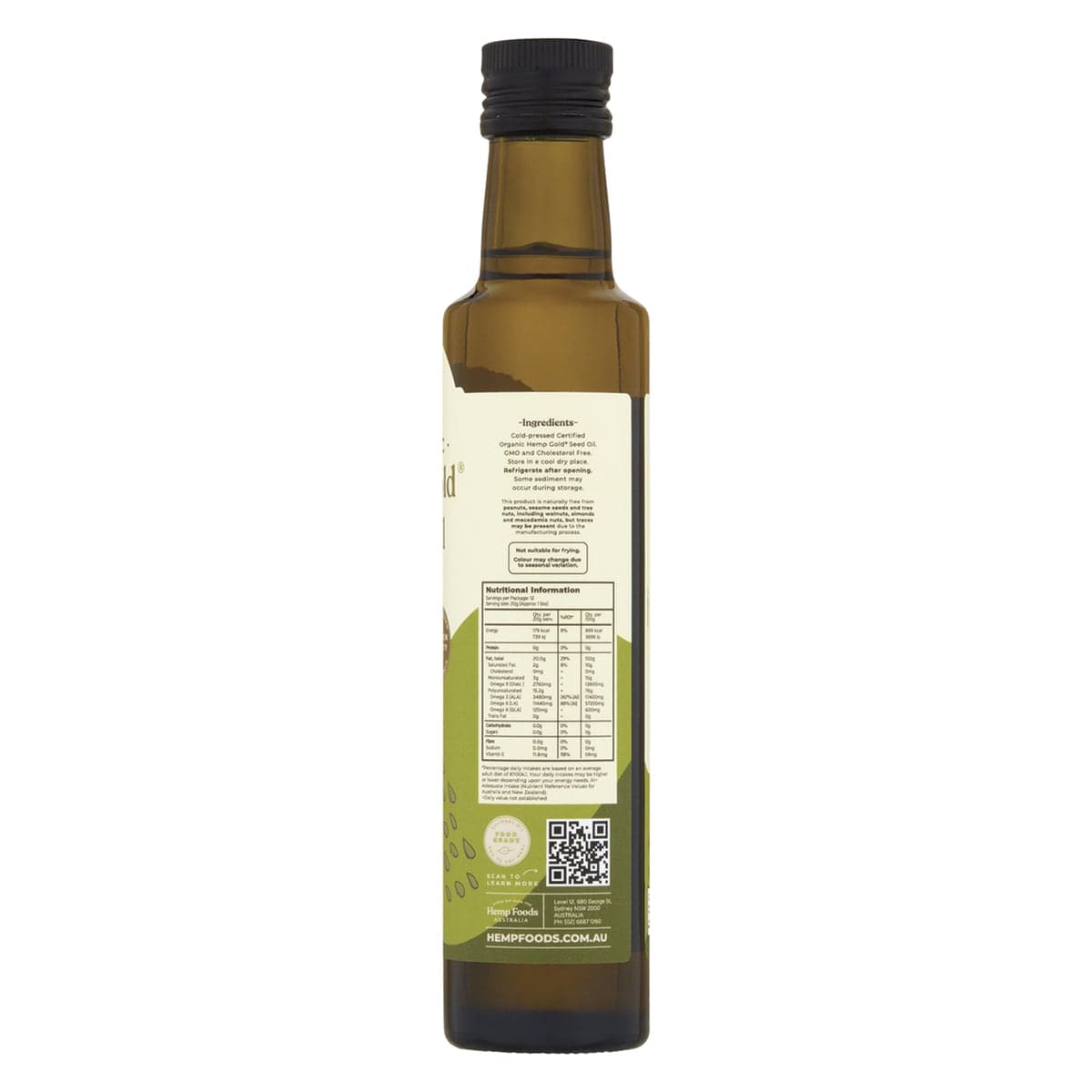 Thumbnail Hemp Foods Australia Organic Hemp Gold Seed Oil 250ml