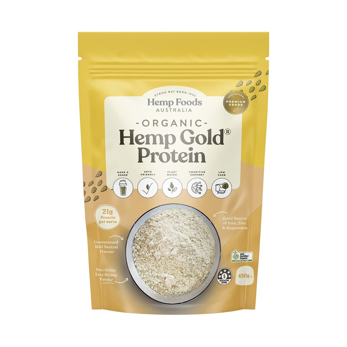 Thumbnail Hemp Foods Australia Organic Hemp Gold Protein 450g