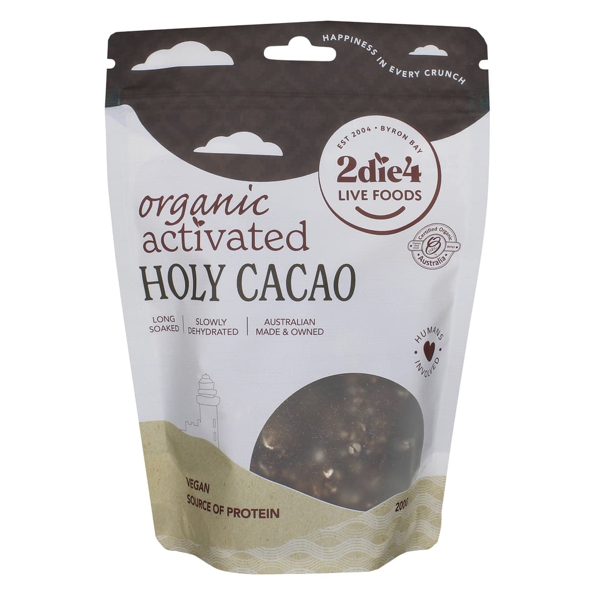 Thumbnail 2Die4 Live Foods Organic Activated Holy Cacao Granola Clusters 200g