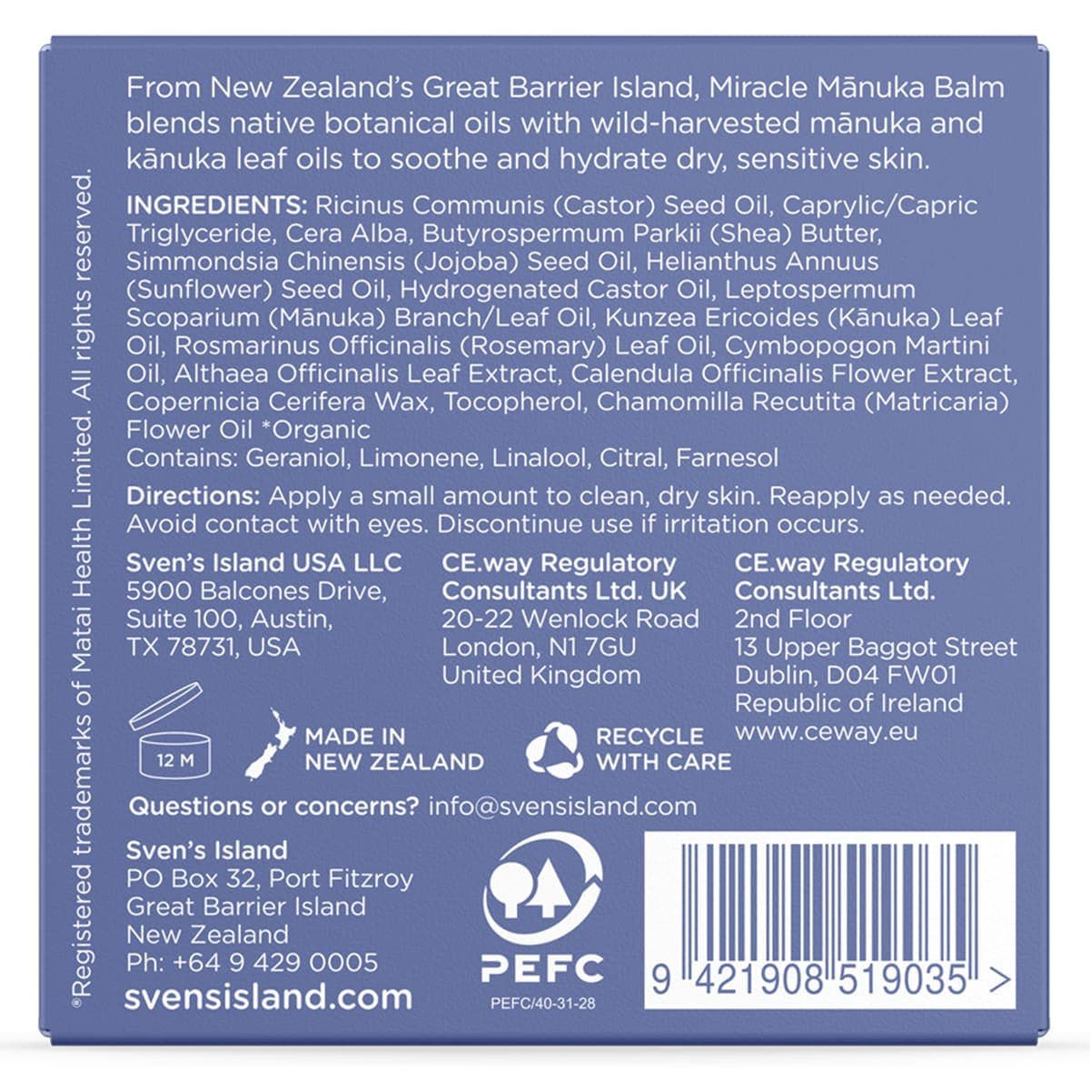Thumbnail Svens Island Miracle Manuka Skin Repair Ointment 55g