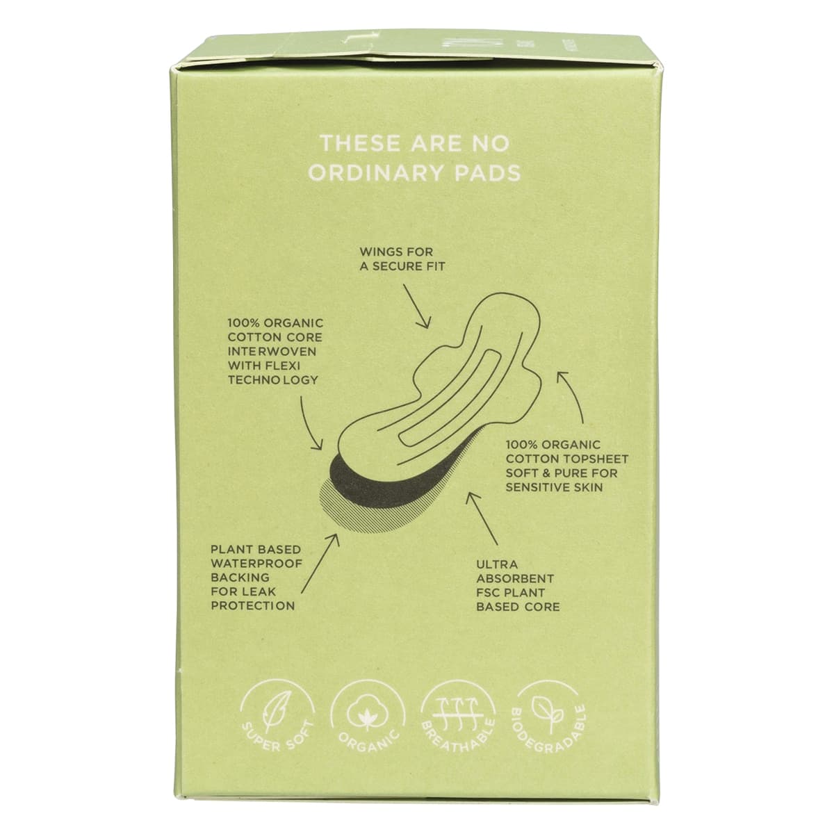 Thumbnail Tom Organic Cotton Pads with Wings Regular 10 pack