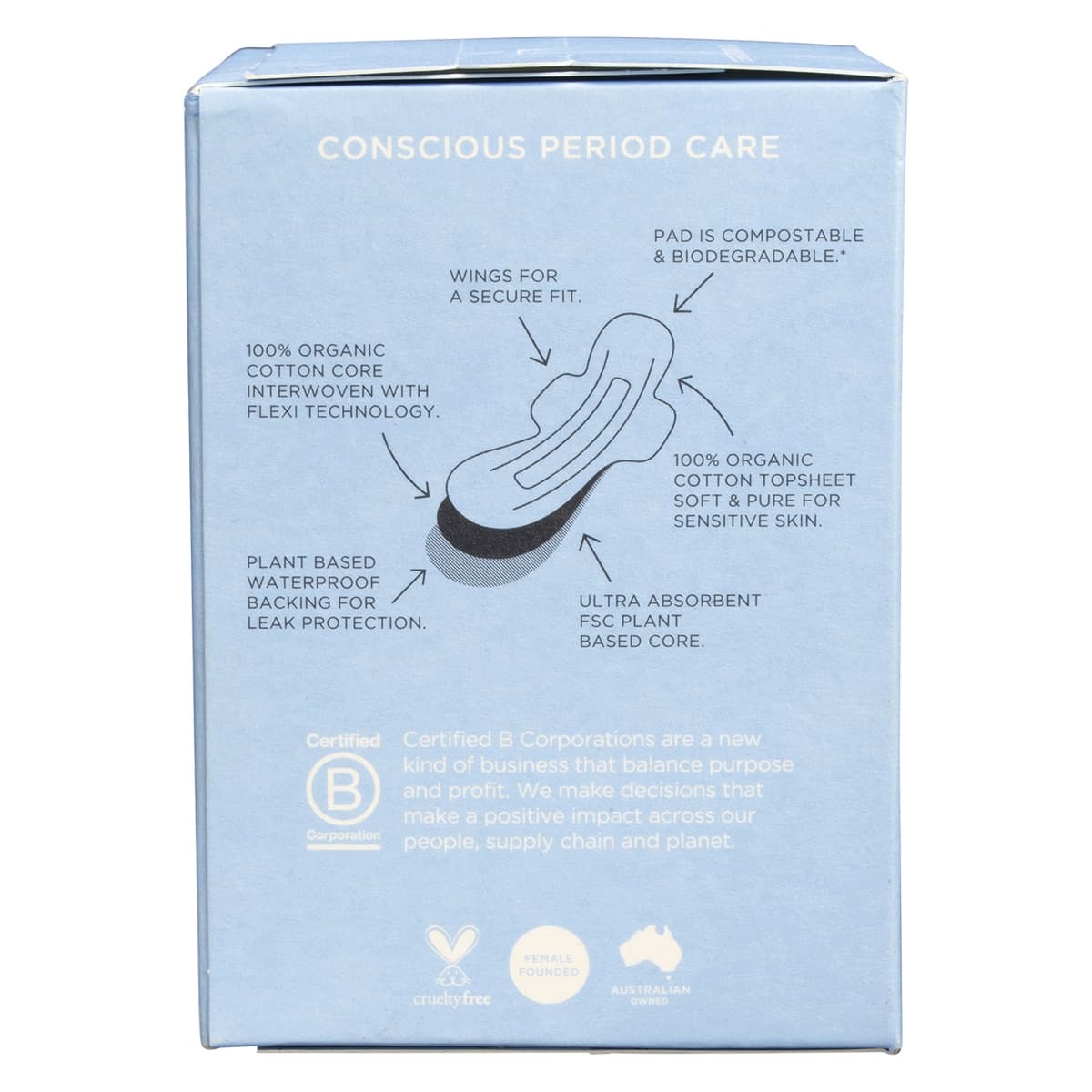 Thumbnail Tom Organic Cotton Pads with Wings Super 10 Pack