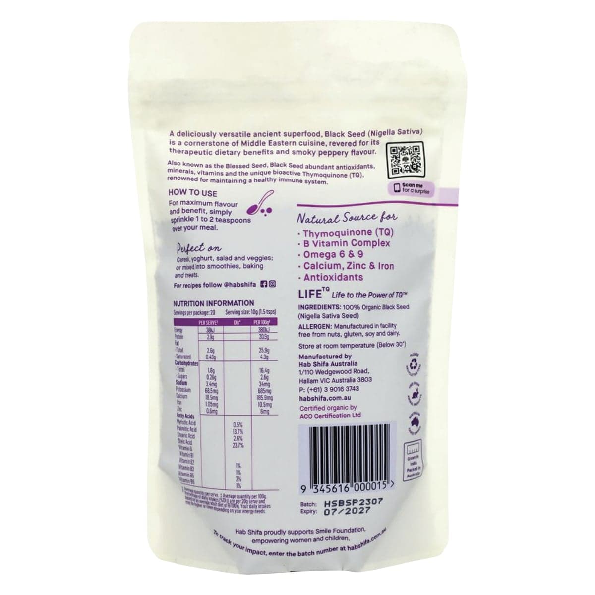 Thumbnail Hab Shifa Organic Black Seed 200g