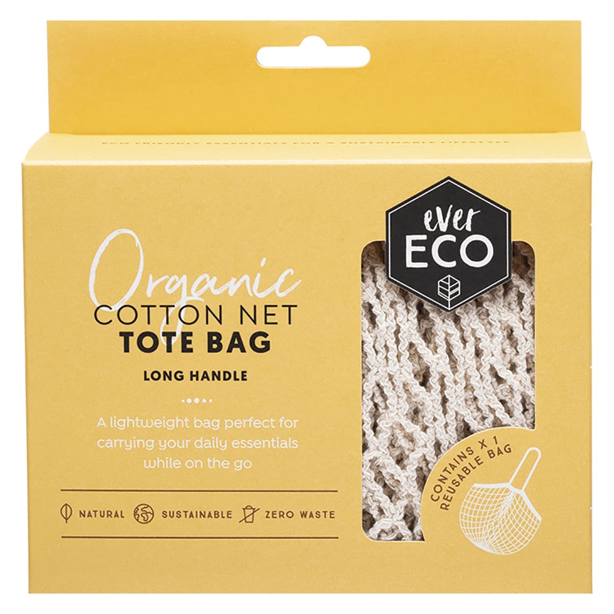 Thumbnail Ever Eco Tote Bag Organic Cotton Net Long Handle