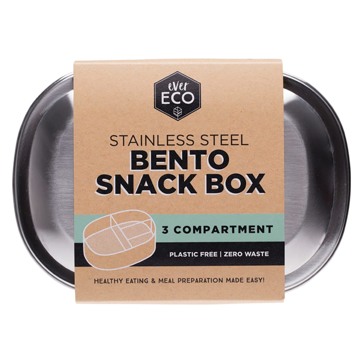 Thumbnail Ever Eco Bento Box Stainless Steel Three Compartment