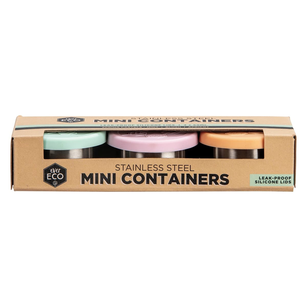 Thumbnail Ever Eco Stainless Steel Mini Containers 3 Pack