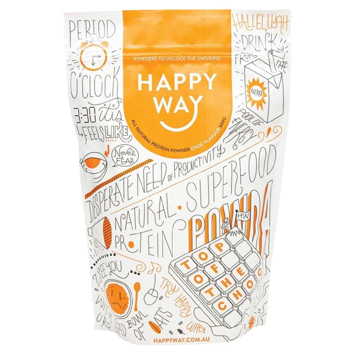 Thumbnail Happy Way Whey Protein Powder Chocolate 500g