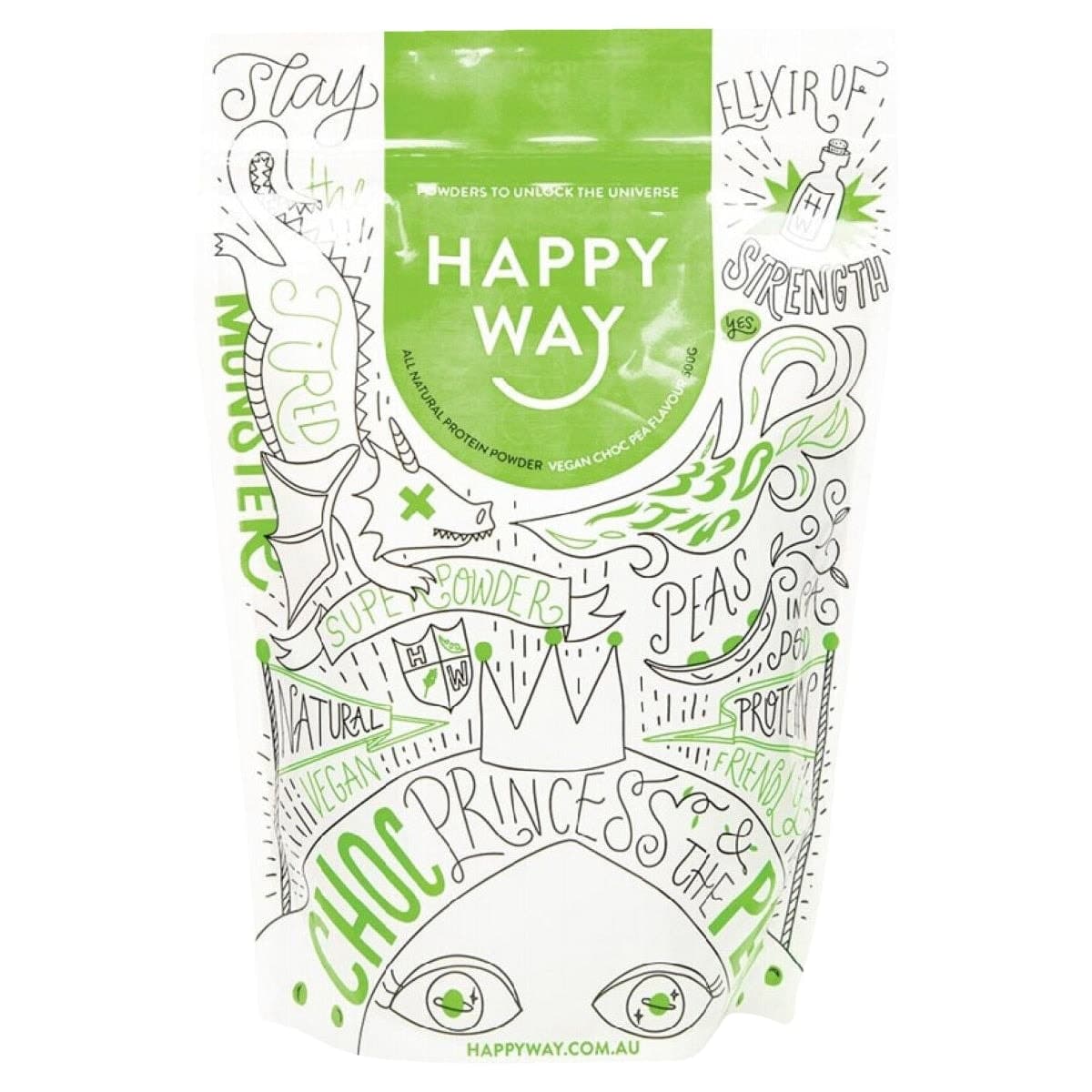Thumbnail Happy Way Pea Protein Powder Chocolate 500g