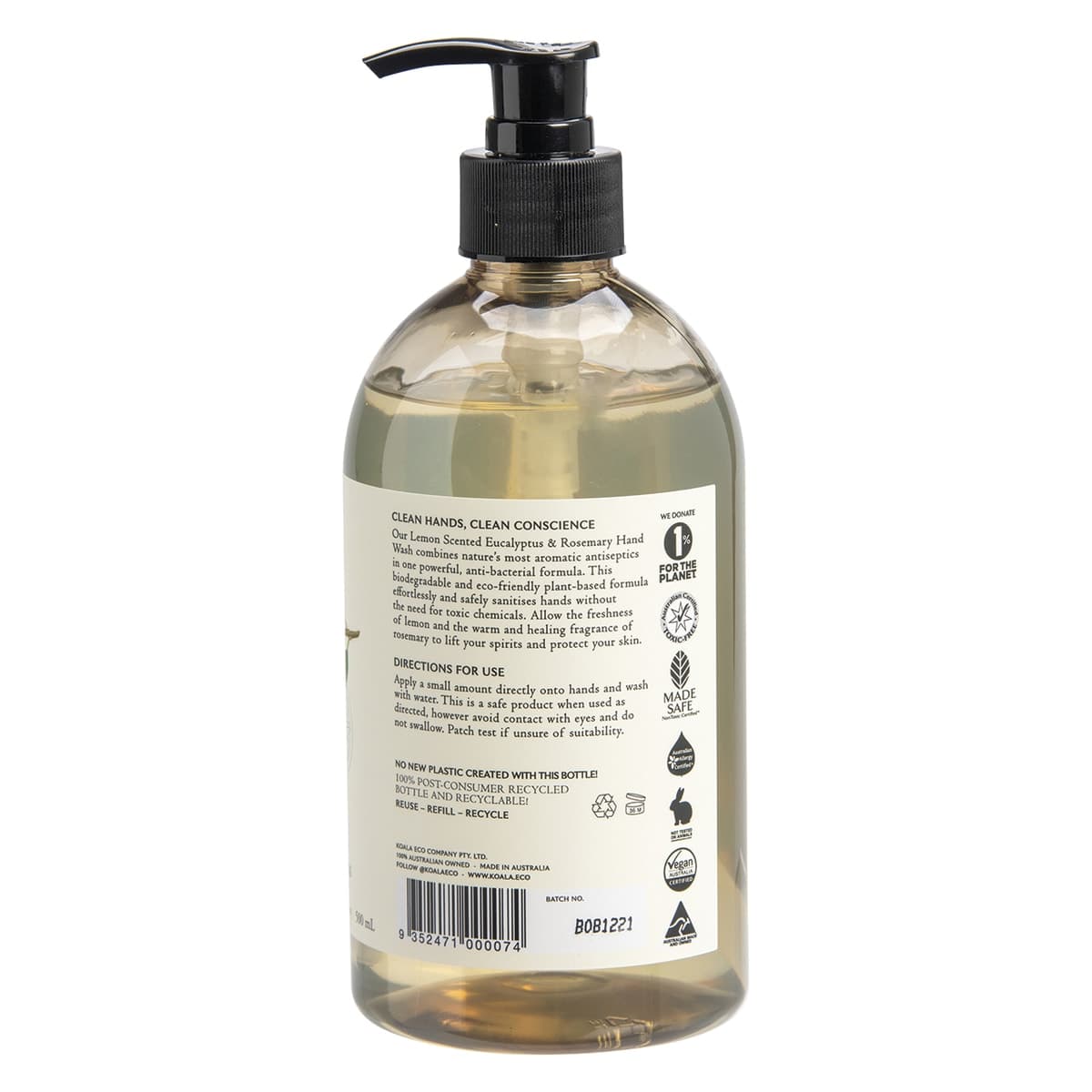 Thumbnail Koala Eco Hand Wash Lemon Scented Eucalyptus & Rosemary 500ml