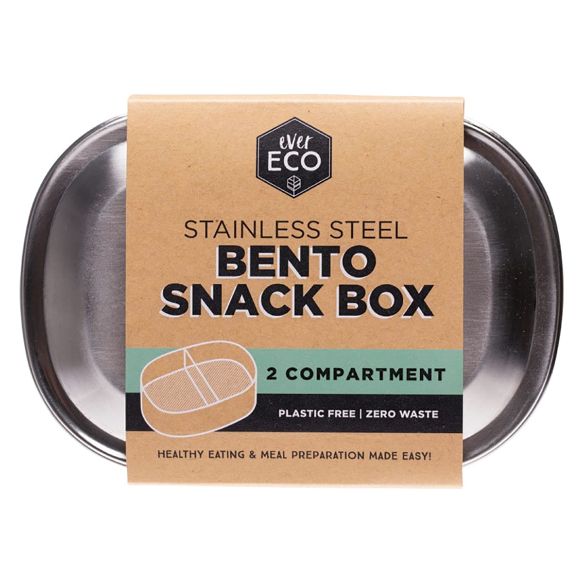 Thumbnail Ever Eco Bento Box Stainless Steel Two Compartment