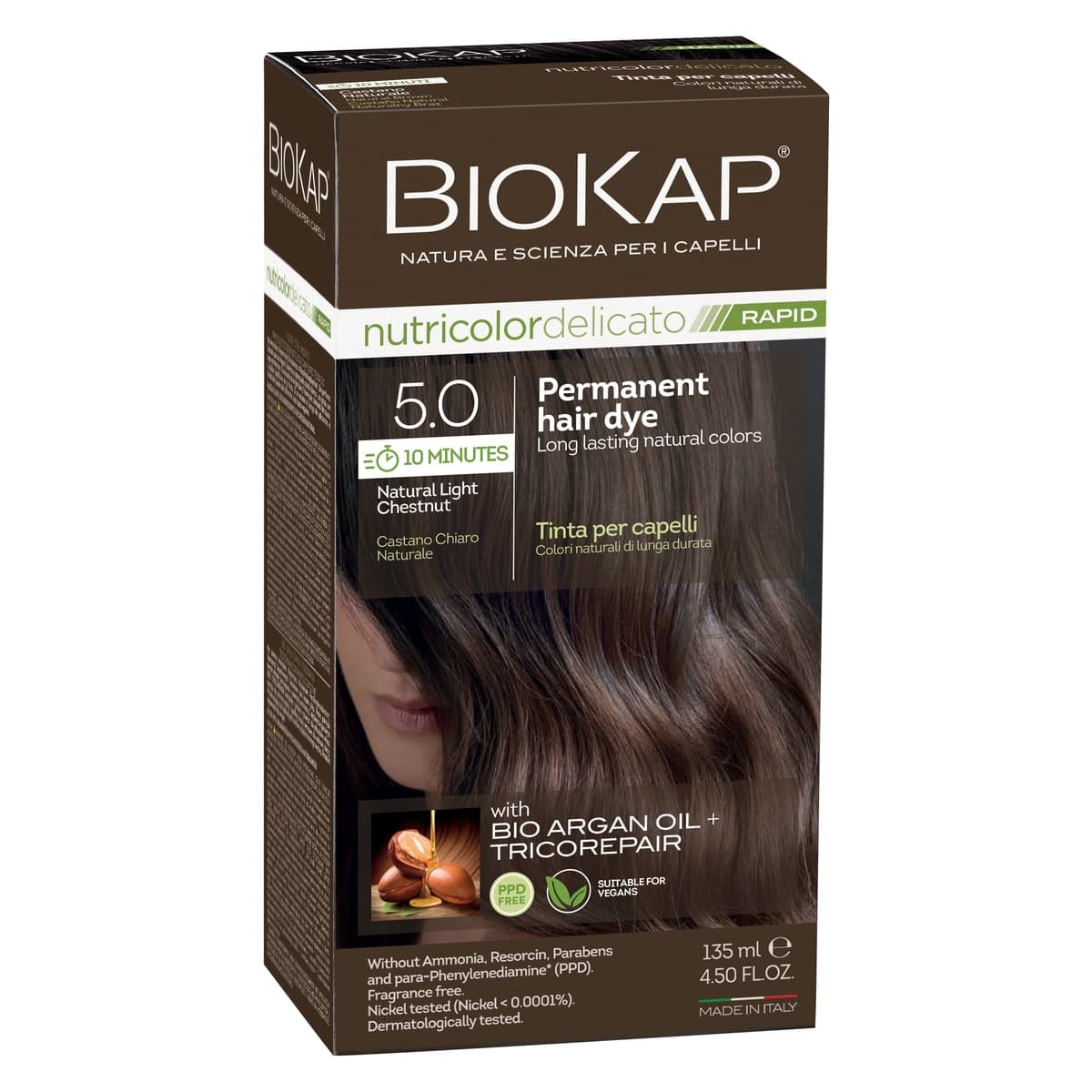 Thumbnail Biokap Nutricolor Delicato Rapid 5.0 Natural Light Chestnut