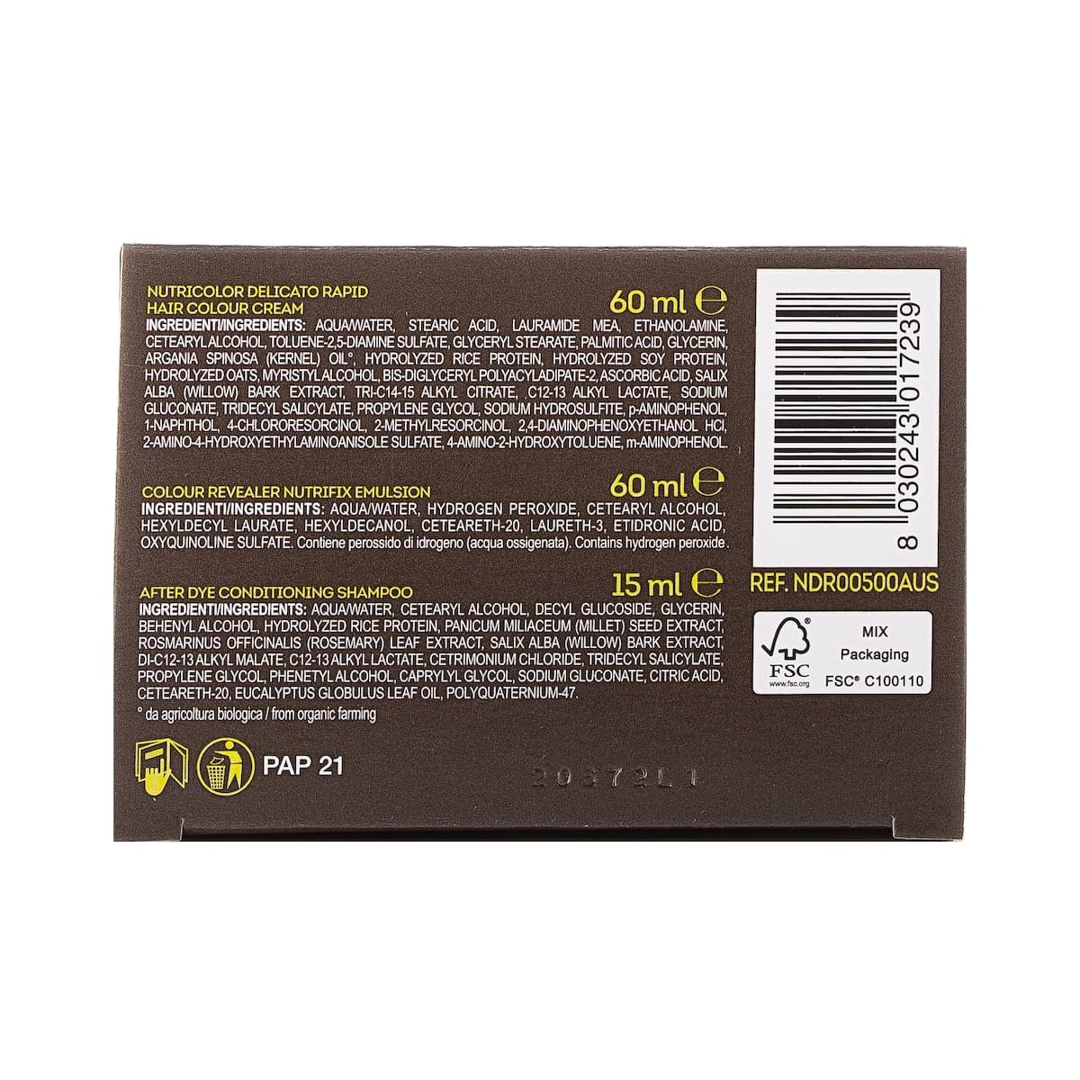 Thumbnail Biokap Nutricolor Delicato Rapid 5.0 Natural Light Chestnut