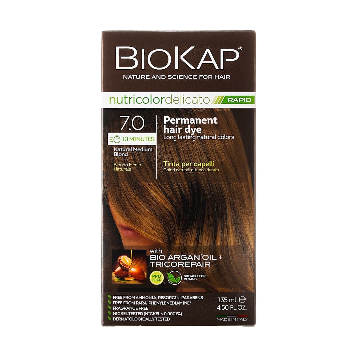 Thumbnail Biokap Nutricolor Delicato Rapid 7.0 Natural Medium Blond