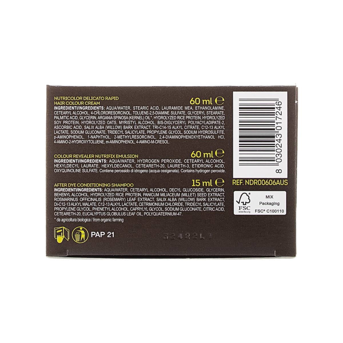 Thumbnail Biokap Nutricolor Delicato Rapid 6.06 Dark Blond Havana