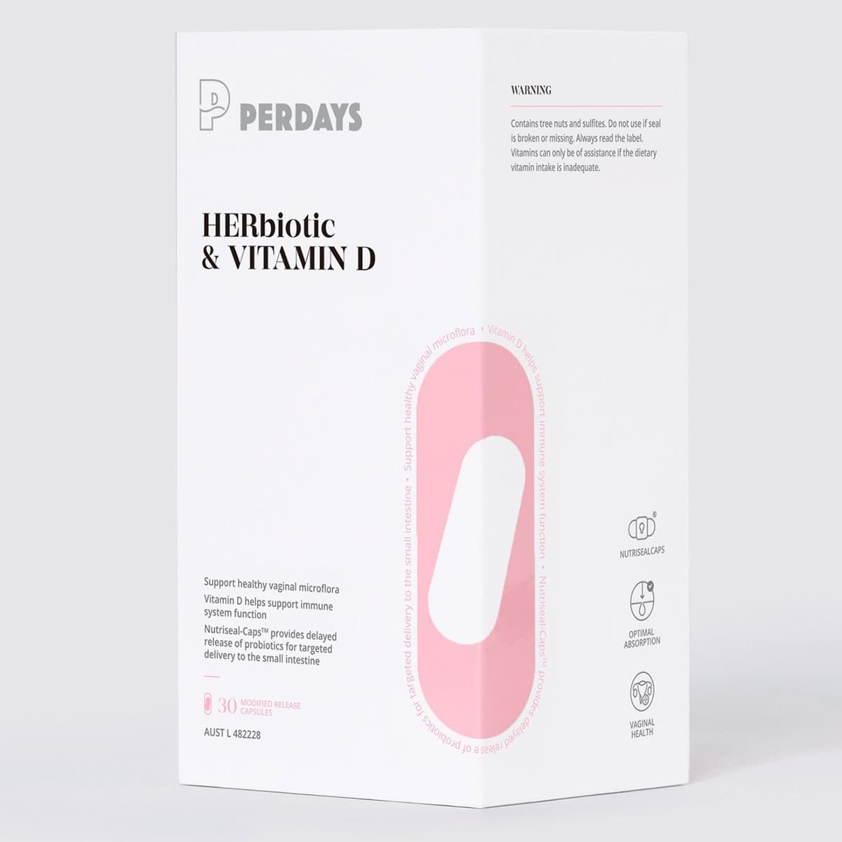 Thumbnail Perdays HERbiotic & Vitamin D 30 Capsules
