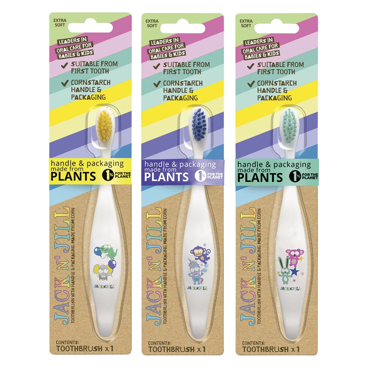Thumbnail Jack n Jill Kids Toothbrush Assorted 1 Brush
