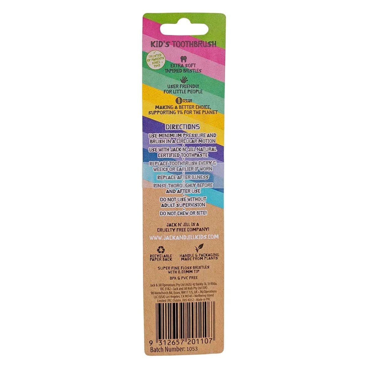 Thumbnail Jack n Jill Kids Toothbrush Assorted 1 Brush