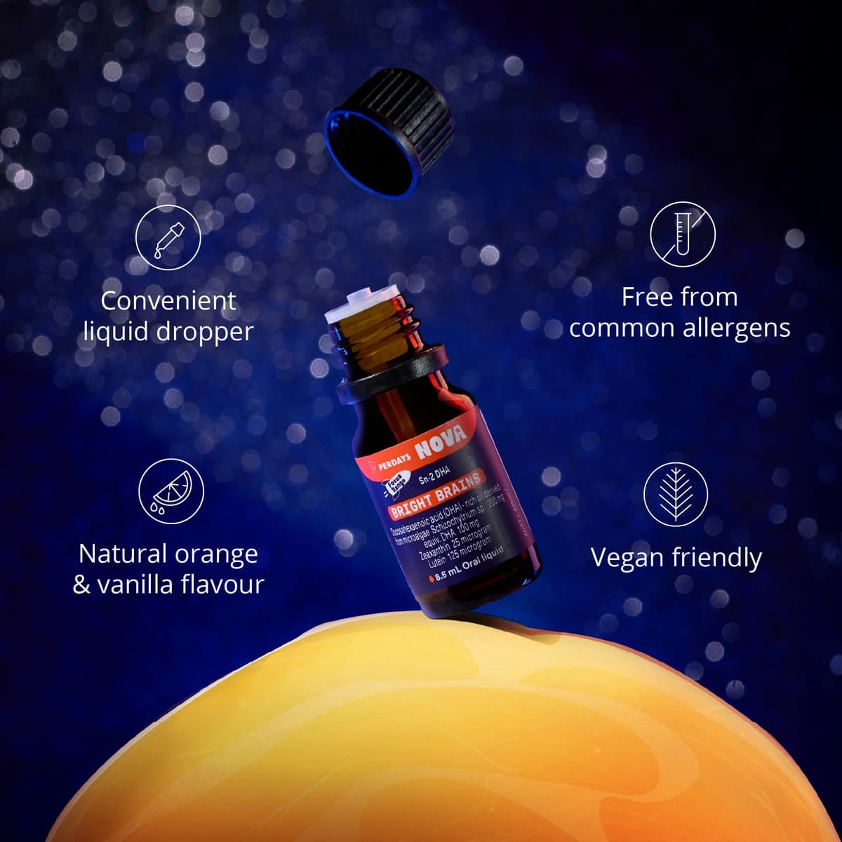 Thumbnail Perdays Nova Kids Bright Brains DHA Liquid 8.5ml