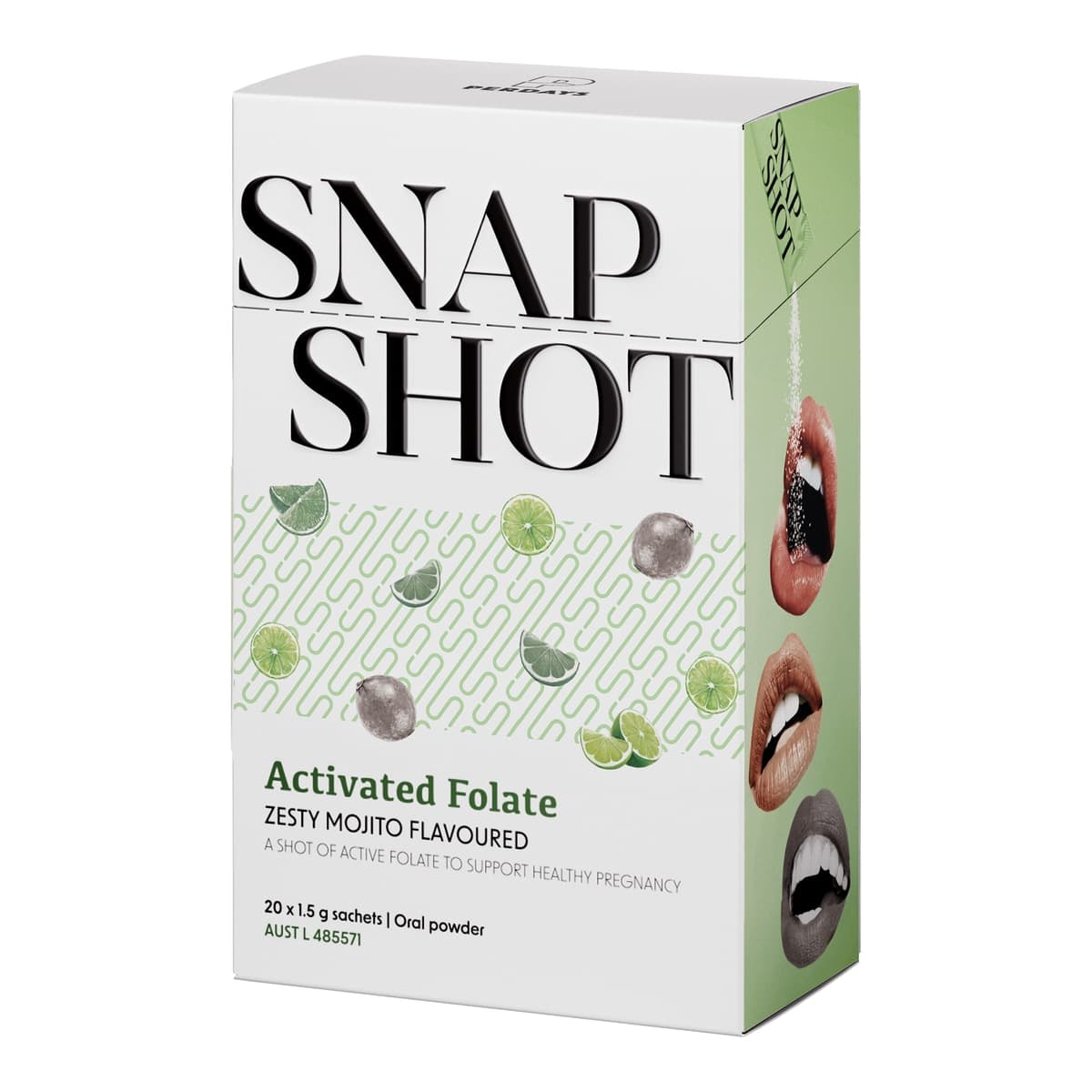 Thumbnail Perdays SnapShot Activated Folate Zesty Mojito Flavour 20 x 1.5g Sachets