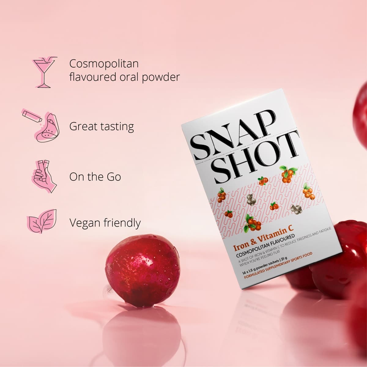 Thumbnail Perdays SnapShot - Iron & Vitamin C Cosmopolitan Flavour 14 x 1.5g Sachets