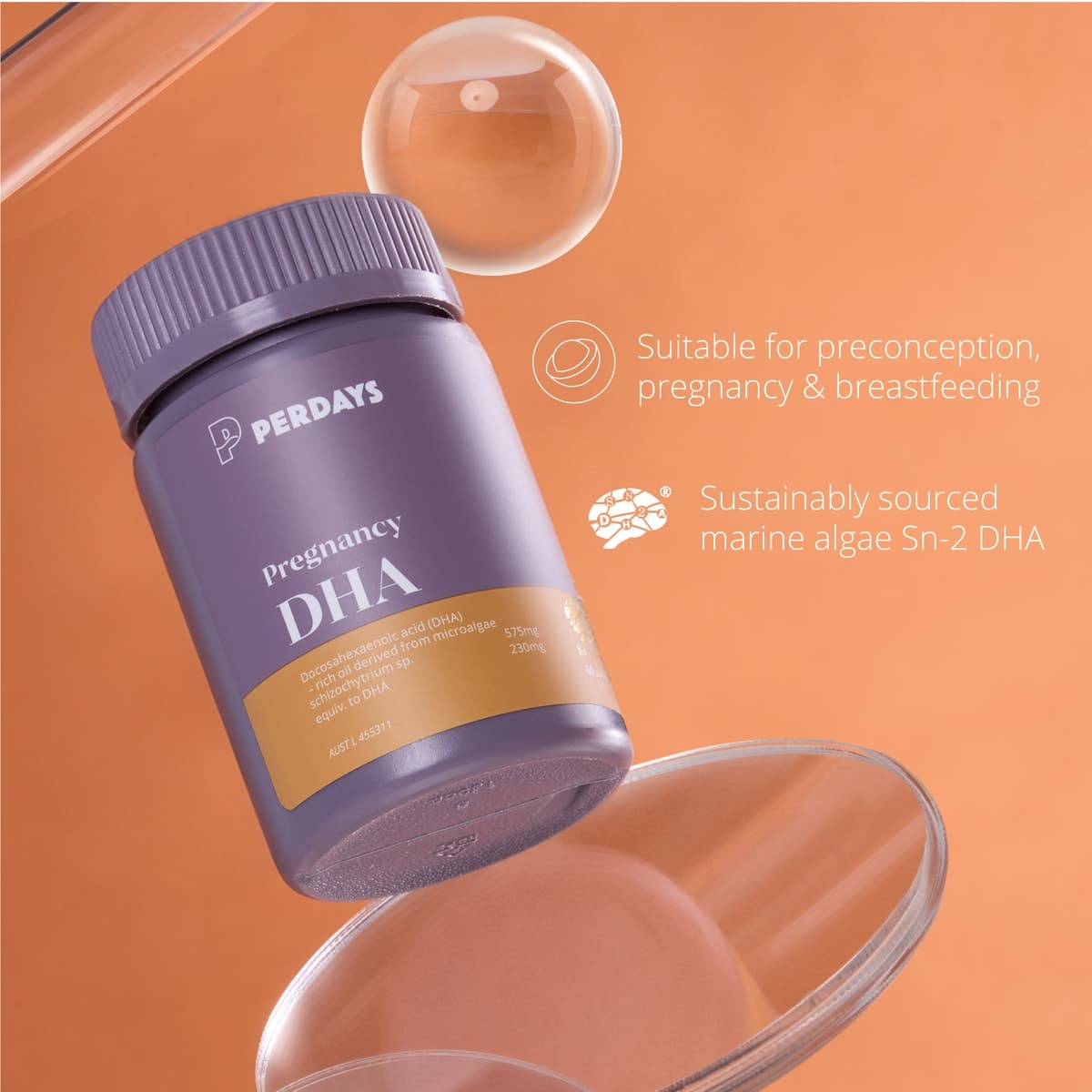 Thumbnail Perdays Pregnancy DHA 60 Capsules