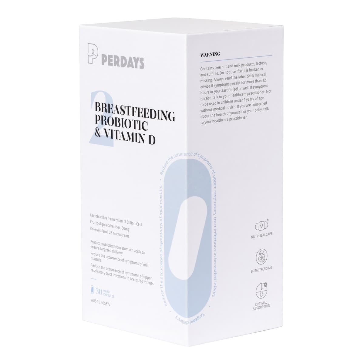 Thumbnail Perdays Breastfeeding Probiotic & Vitamin D 30 Capsules