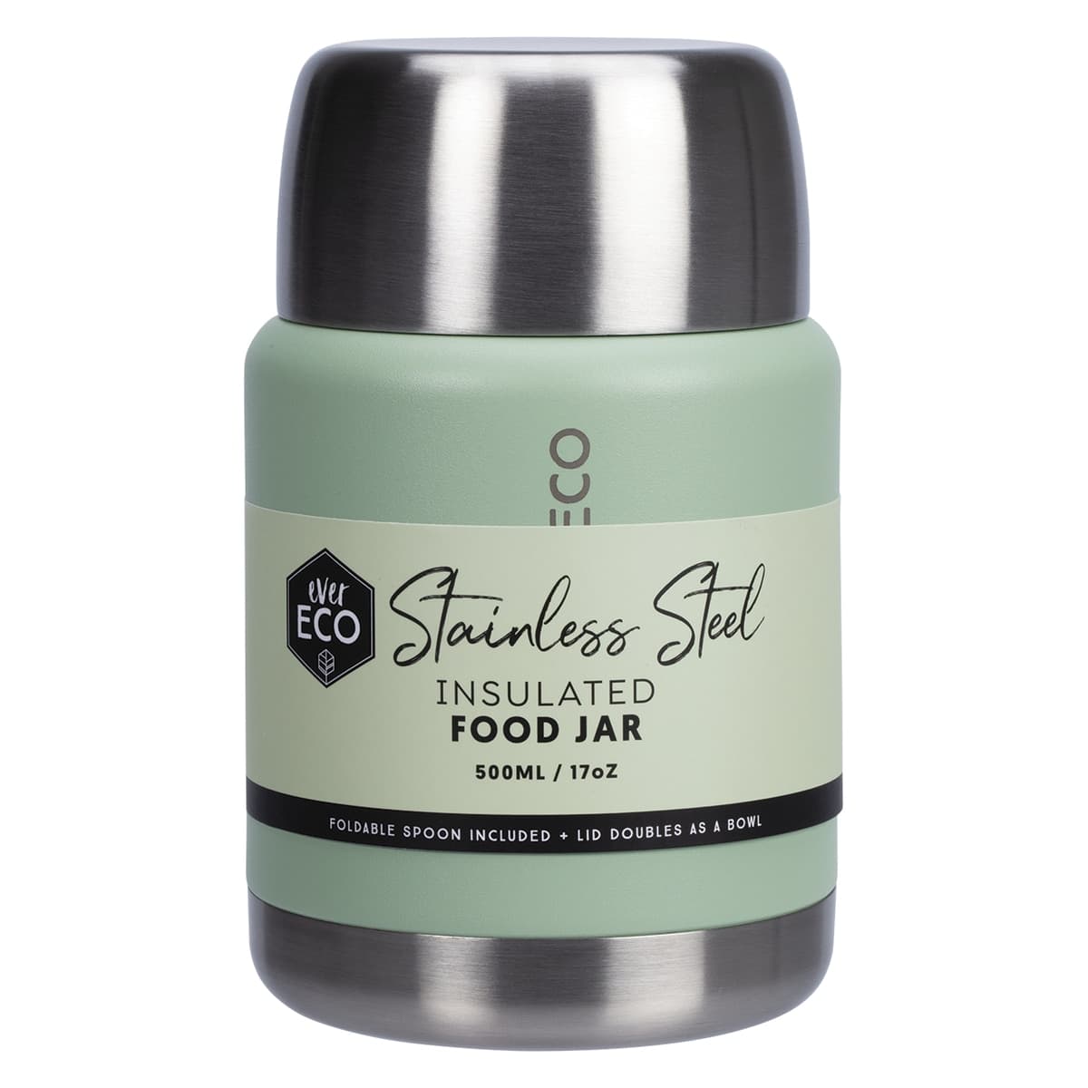 Thumbnail Ever Eco Insulated Stainless Steel Food Jar Sage 500ml