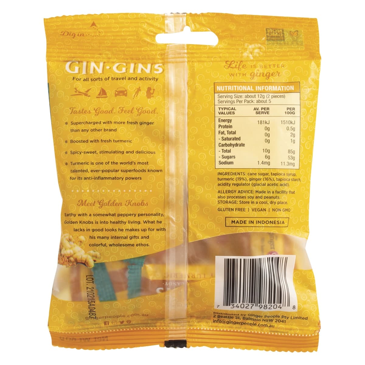 Thumbnail The Ginger People Gin Gins Spicy Turmeric Ginger Chews 60g
