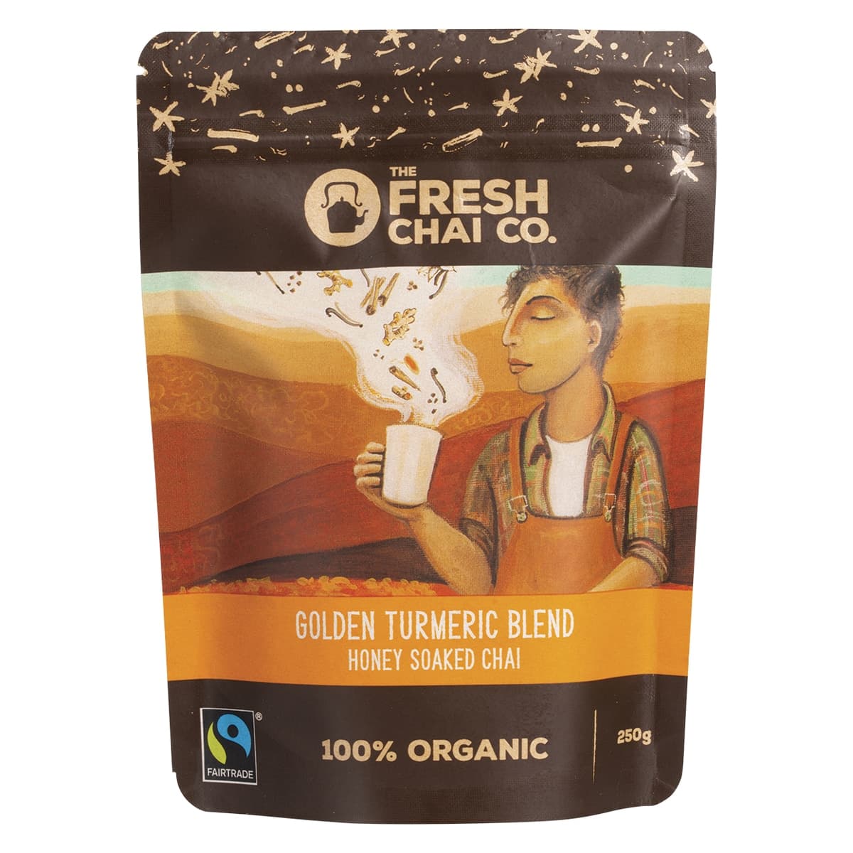 The Fresh Chai Co Golden Turmeric Blend Fresh Sticky Chai 250g