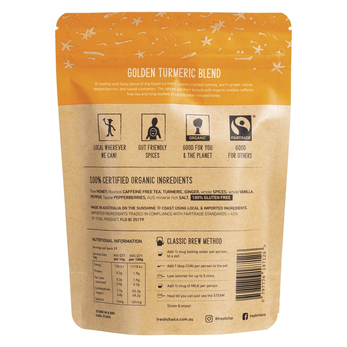 Thumbnail The Fresh Chai Co Golden Turmeric Blend Fresh Sticky Chai 250g