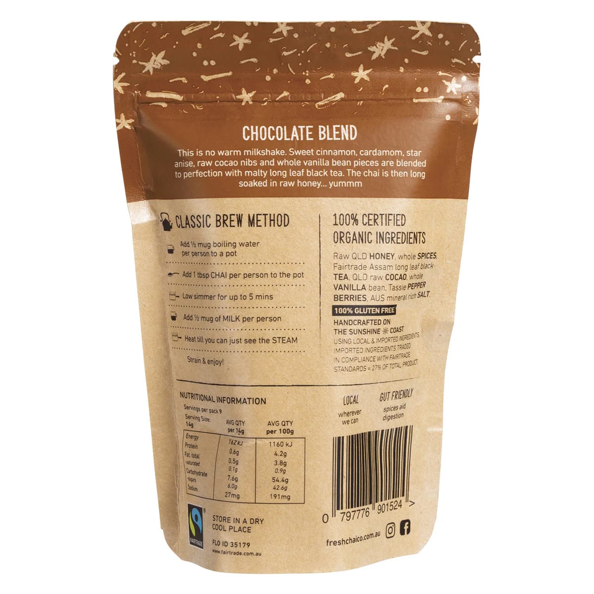 Thumbnail The Fresh Chai Co Chocolate Blend Fresh Sticky Chai 125g