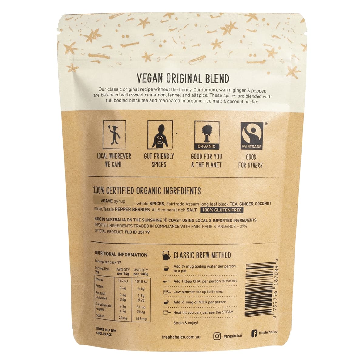 Thumbnail The Fresh Chai Co Vegan Original Blend Fresh Sticky Chai 250g