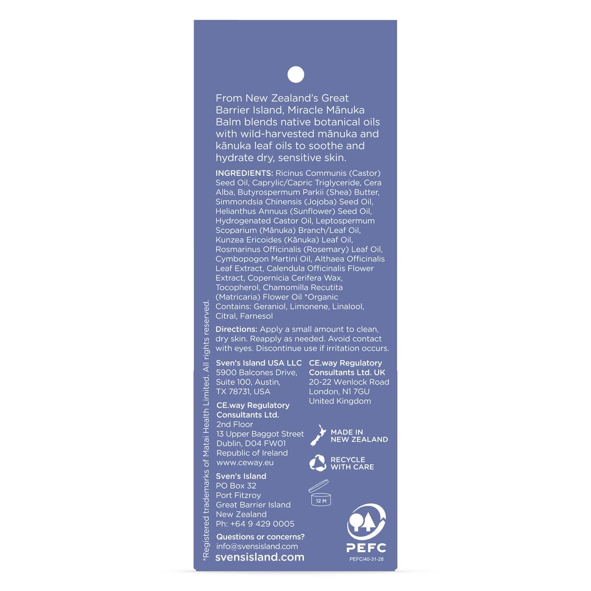 Thumbnail Svens Island Miracle Manuka Skin Repair Ointment Travel Size 17g