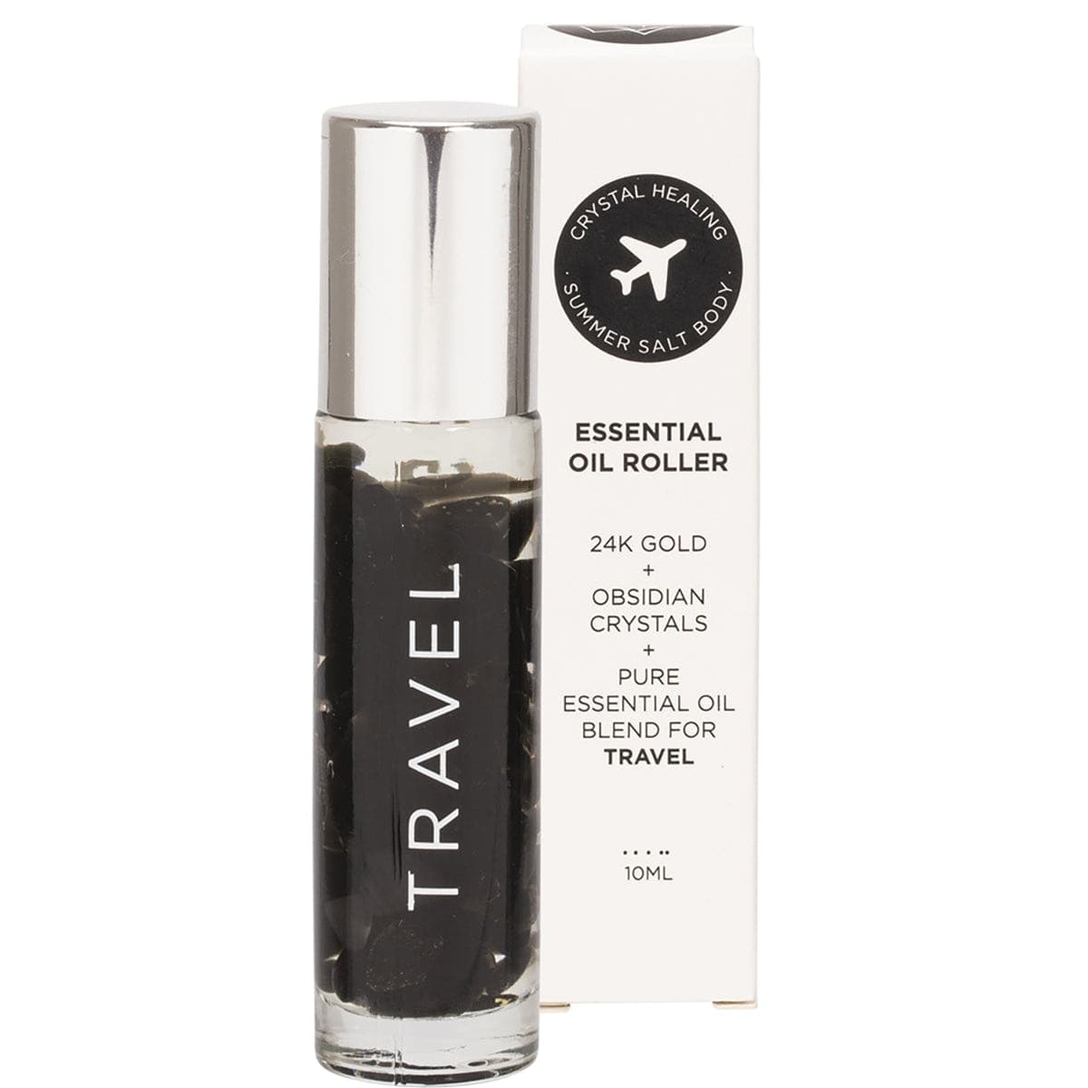 Thumbnail Summer Salt Body Travel Essential Oil Roller Obsidian Crystals 10ml