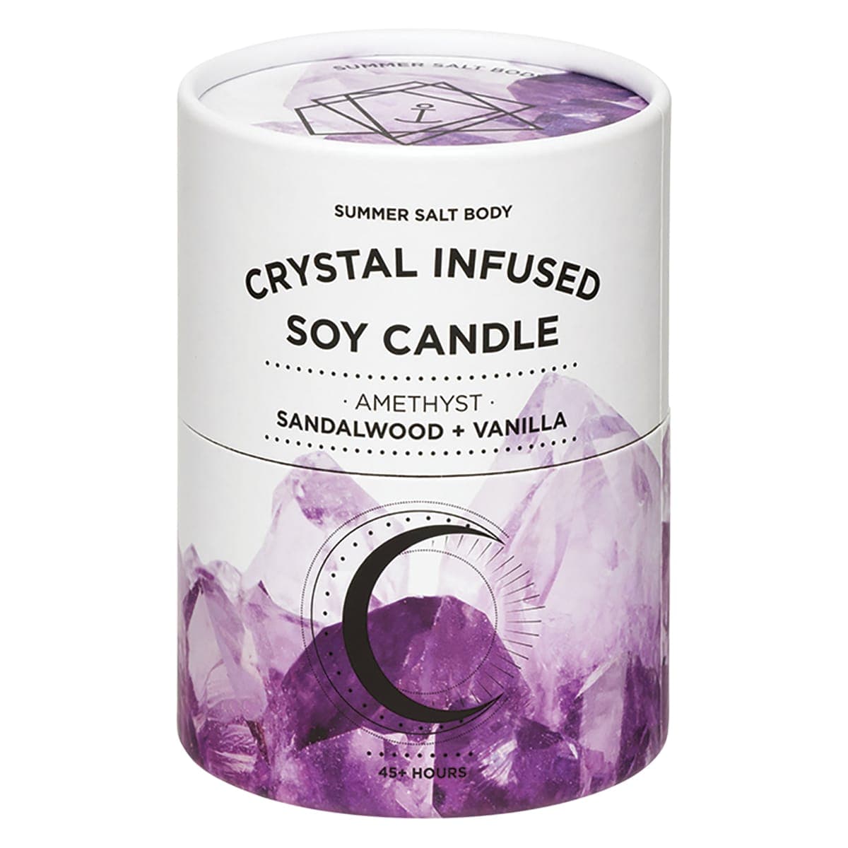 Thumbnail Summer Salt Body Crystal Infused Soy Candle Amethyst Sandalwood & Vanilla