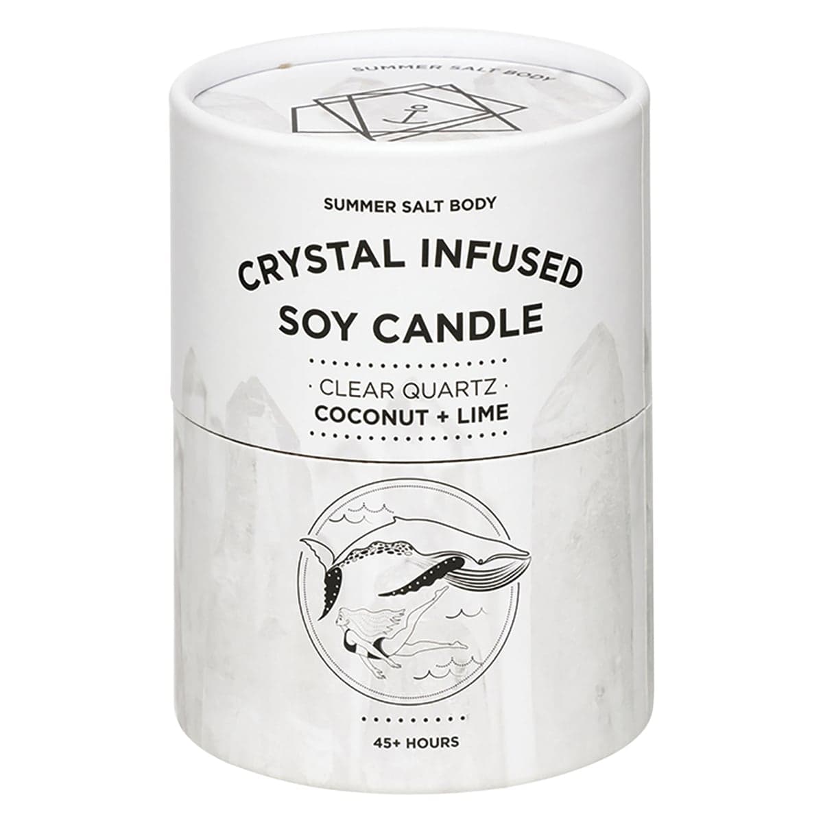 Thumbnail Summer Salt Body Crystal Infused Soy Candle Clear Quartz Coconut & Lime