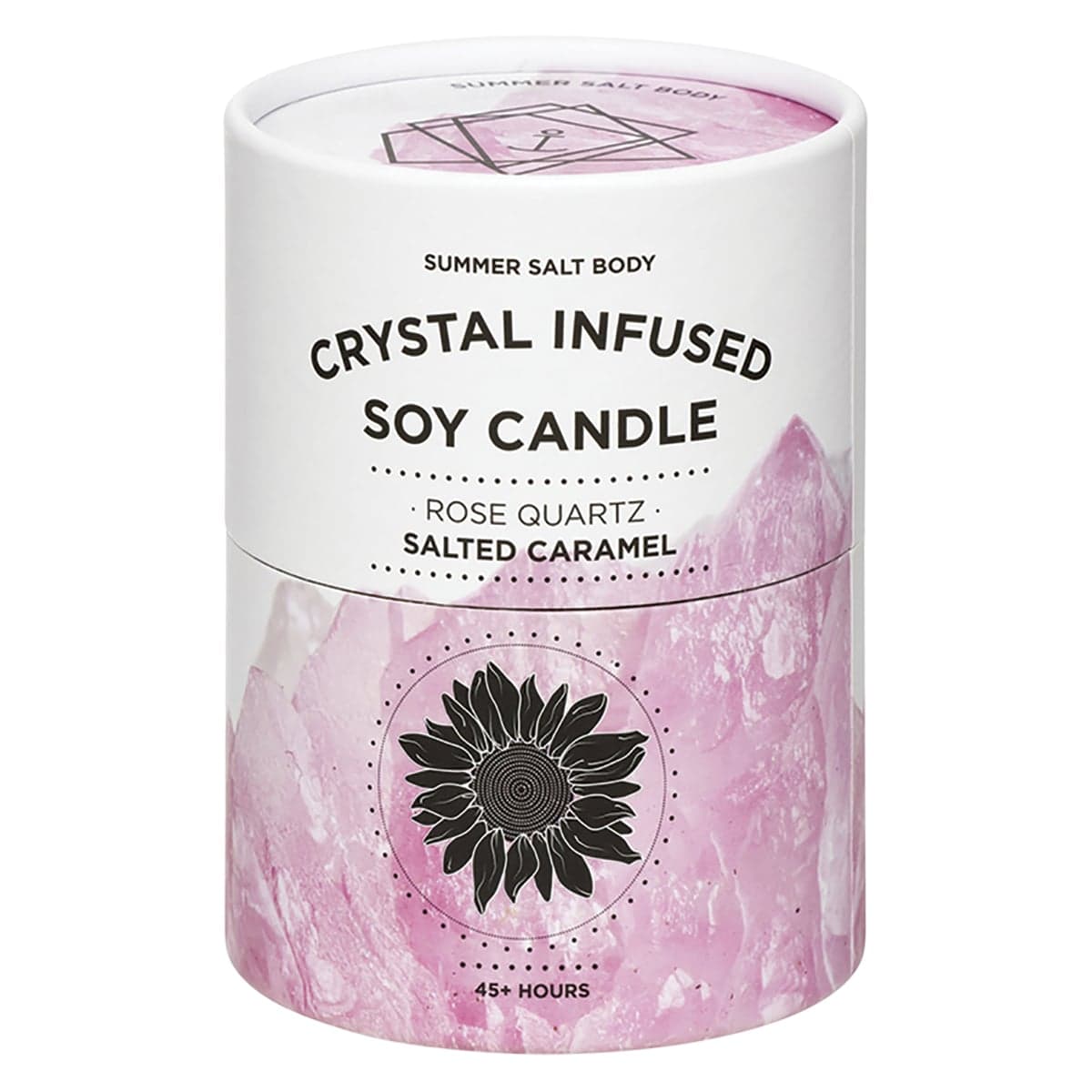 Thumbnail Summer Salt Body Crystal Infused Soy Candle Rose Quartz Salted Caramel
