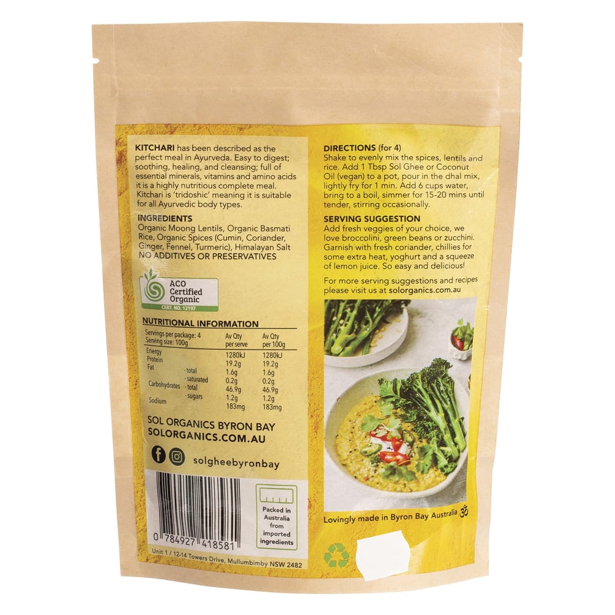 Thumbnail Sol Organics Moong Dhal & Basmati Rice 400g