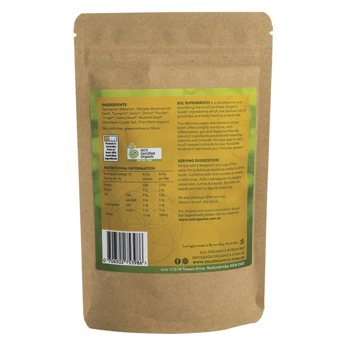 Thumbnail Sol Organics Vegan Friendly Superbroth 100g