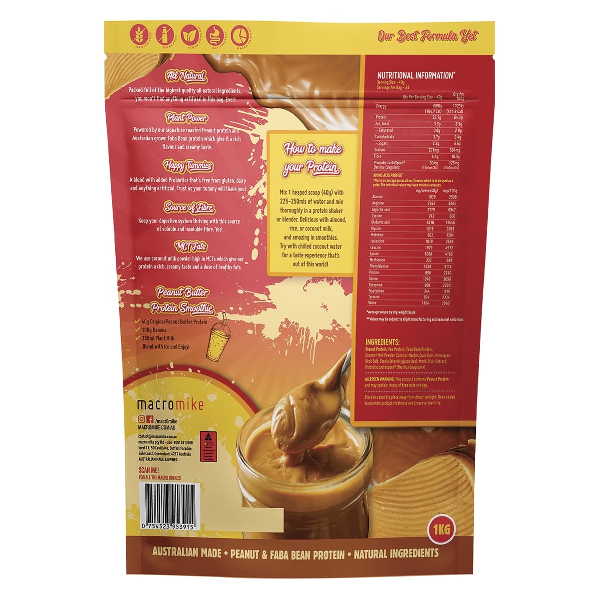 Thumbnail Macro Mike Plant Protein Original Peanut Butter 1kg