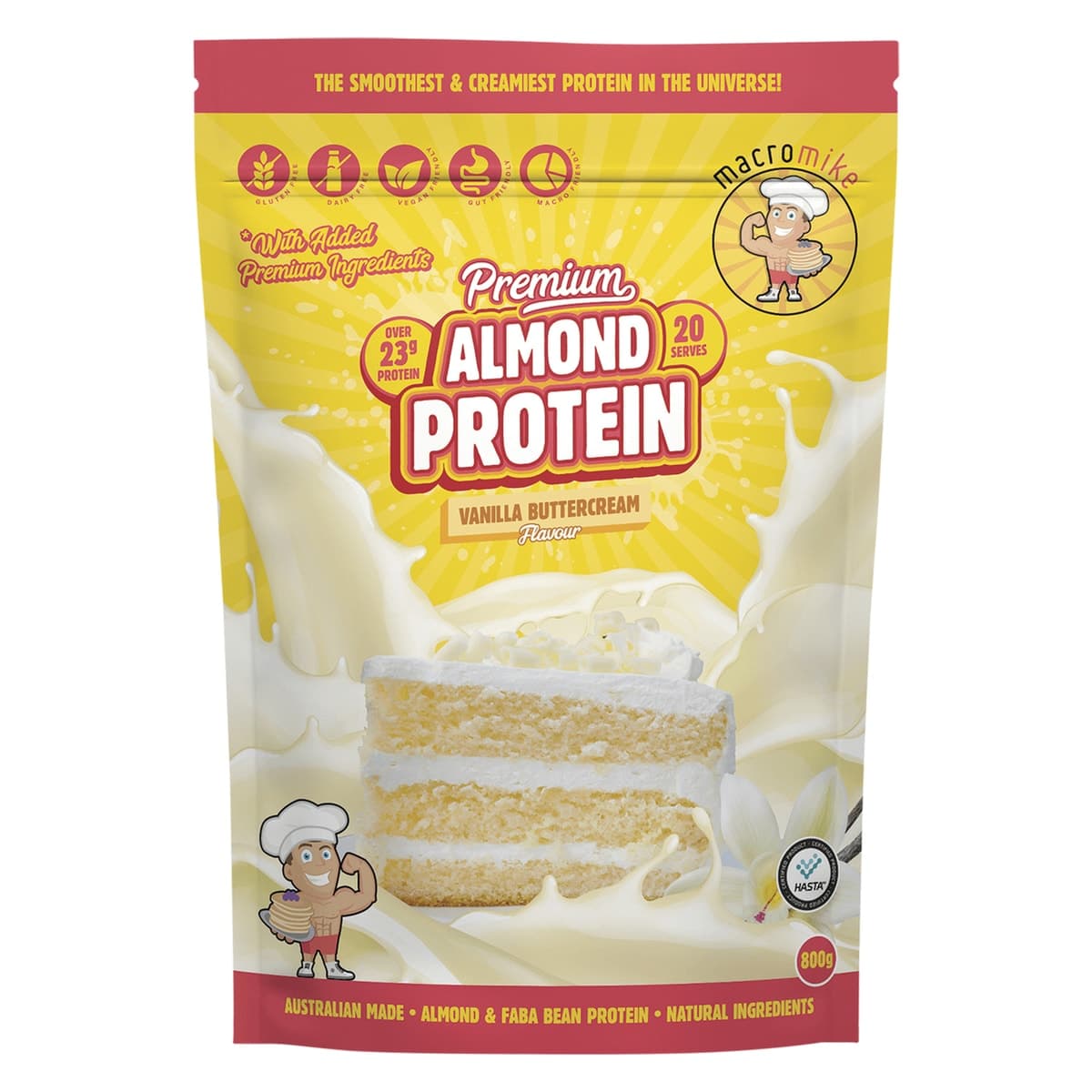 Thumbnail Macro Mike Premium Almond Protein Vanilla Buttercream 800g