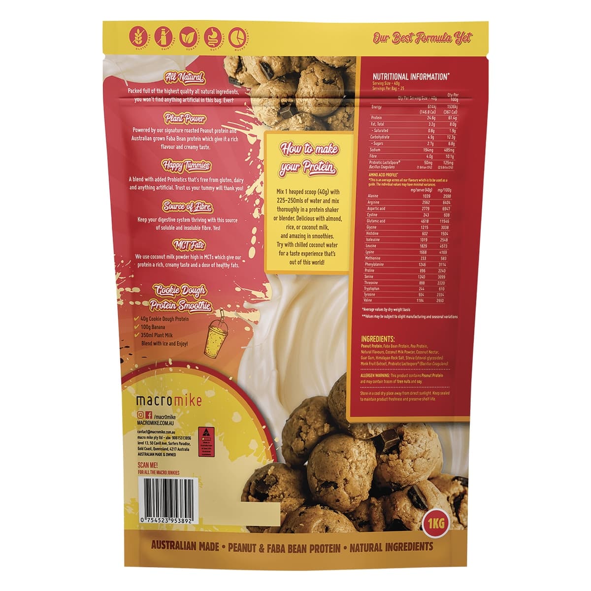 Thumbnail Macro Mike Peanut Plant Protein Cookie Dough 1kg