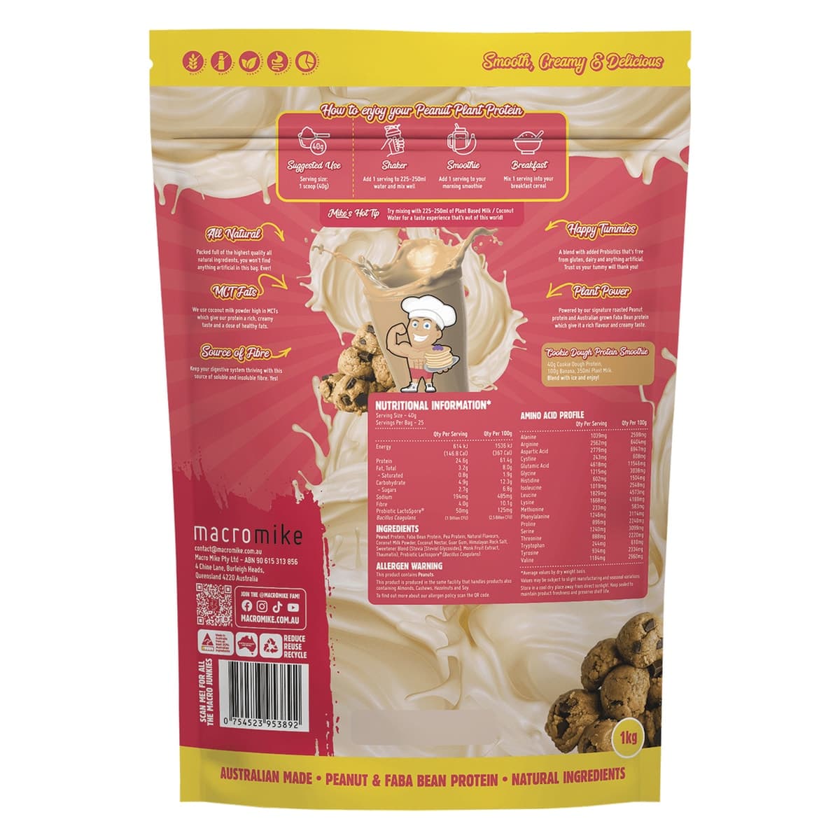 Thumbnail Macro Mike Peanut Plant Protein Cookie Dough 1kg