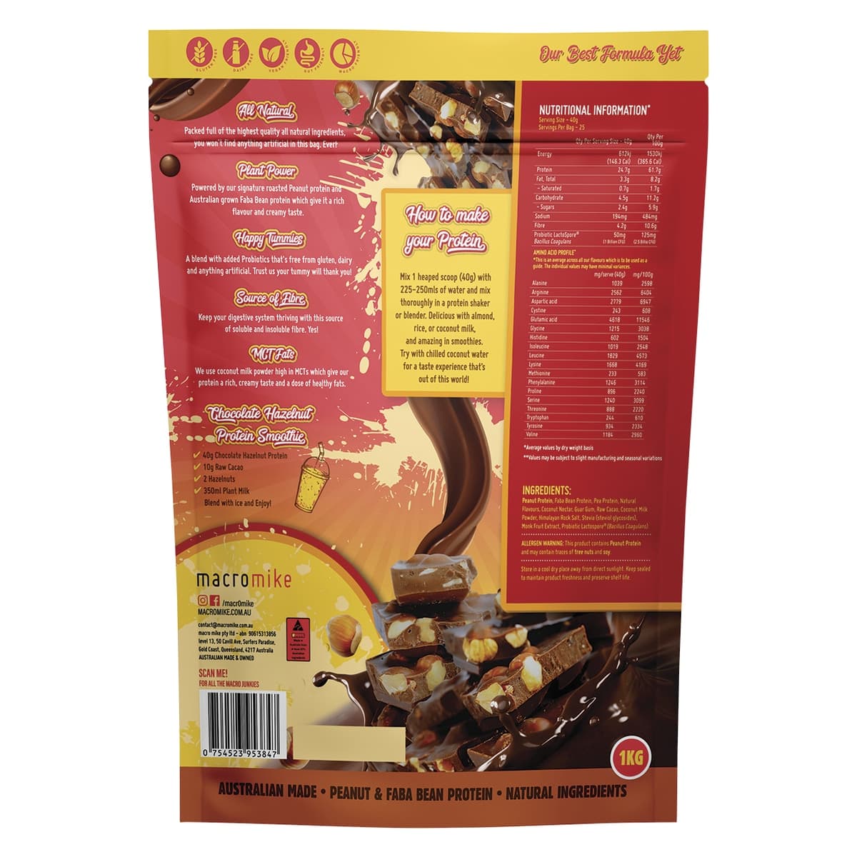 Thumbnail Macro Mike Peanut Plant Protein Chocolate Hazelnut 1kg