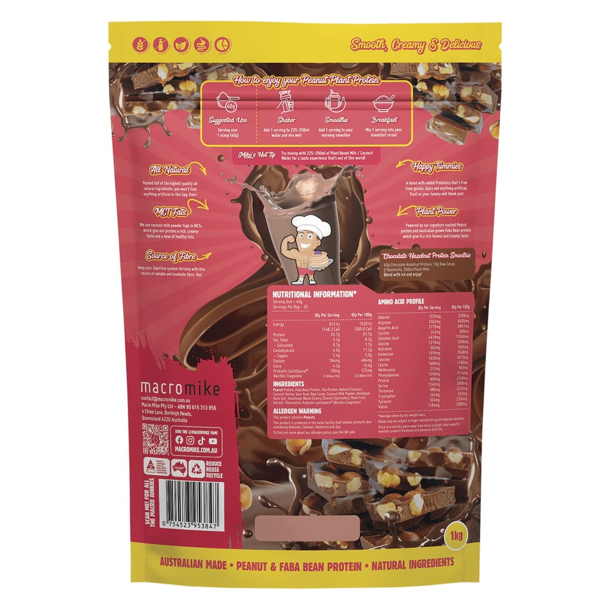 Thumbnail Macro Mike Peanut Plant Protein Chocolate Hazelnut 1kg