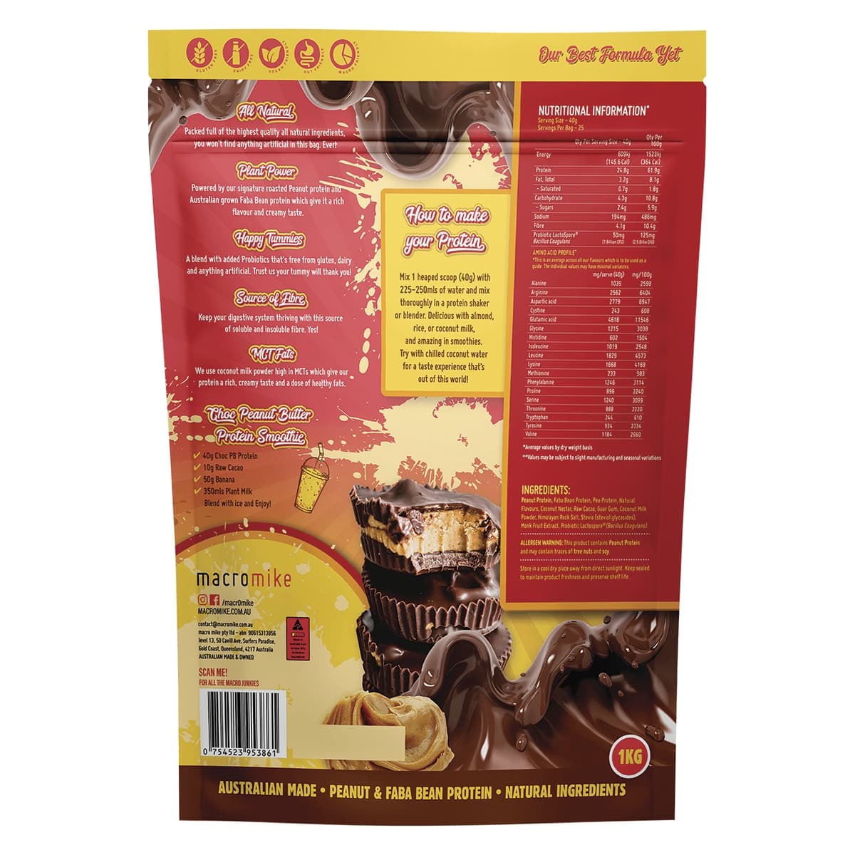 Thumbnail Macro Mike Peanut Plant Protein Choc Peanut Butter Cup 1kg
