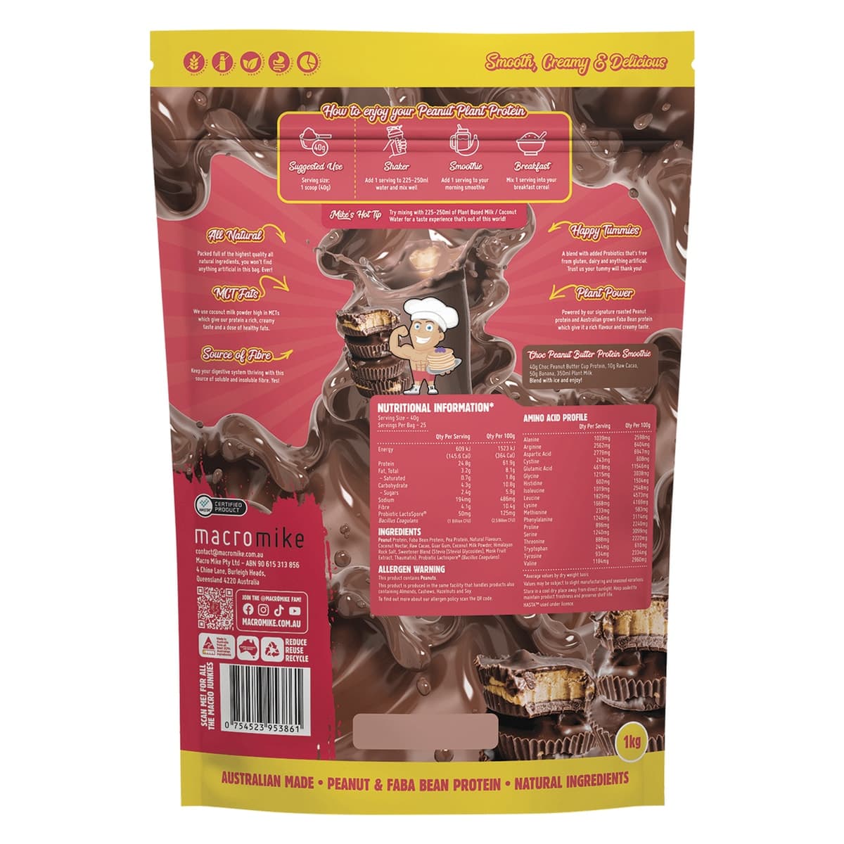 Thumbnail Macro Mike Peanut Plant Protein Choc Peanut Butter Cup 1kg
